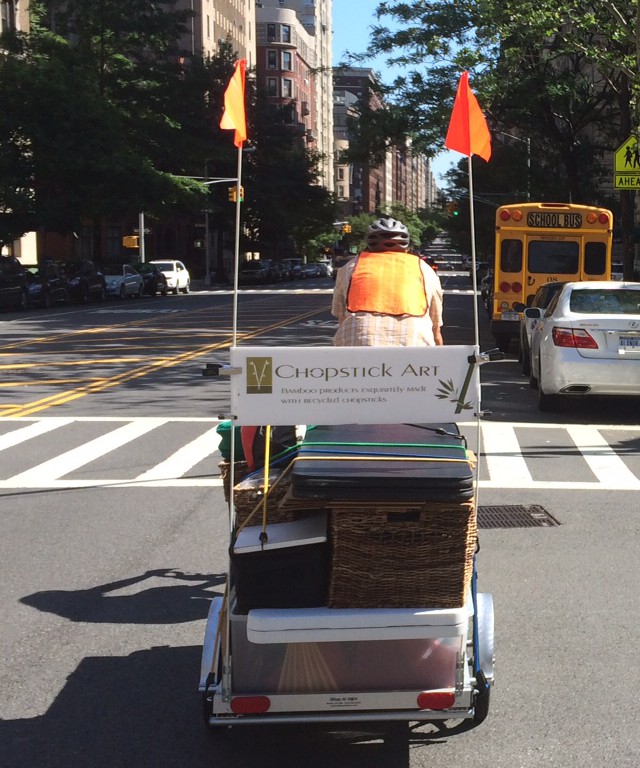 riding on the street in NYC