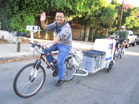 Two Food Riders at work